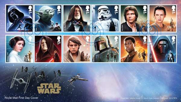 Star Wars bélyegek a brit Királyi Postától
